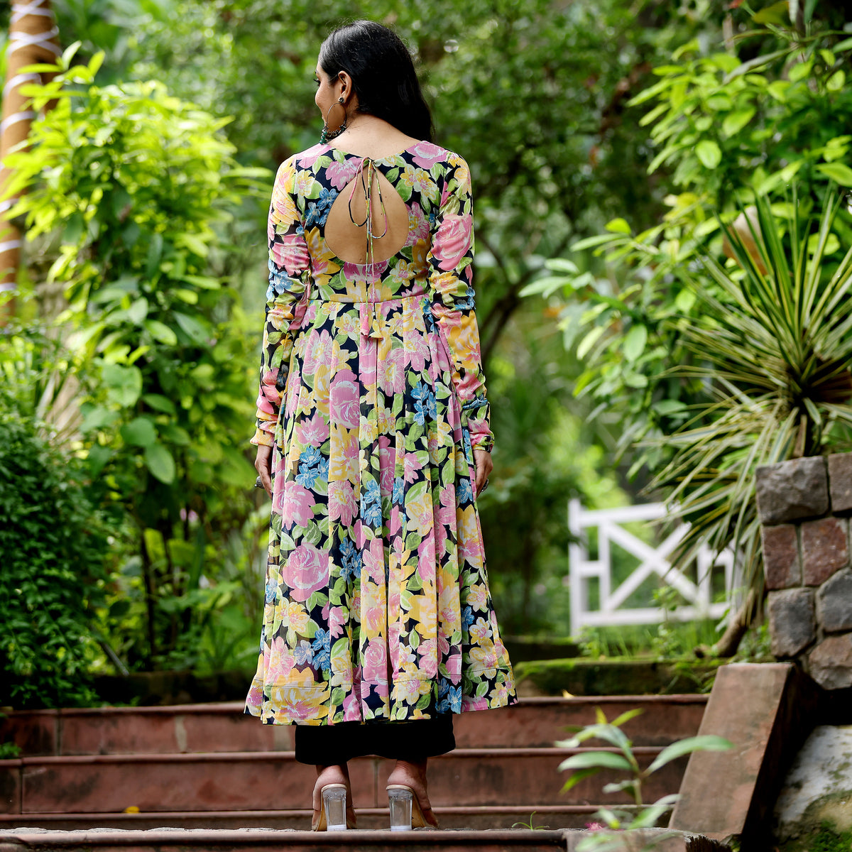 Vivid Floral Georgette Kurta