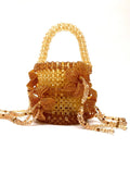 Amber Gold Beaded Handbag