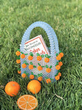 Orange Blossom Crystal Beaded Handbag