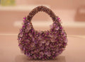 Royal Plum Floral Beaded Handbag – Elegant Statement Collection