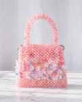 Blush Blossom Beaded Handbag