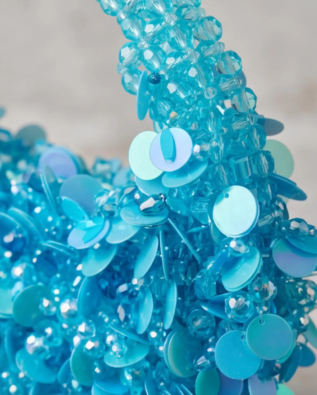 Ocean Sparkle Beaded Handbag