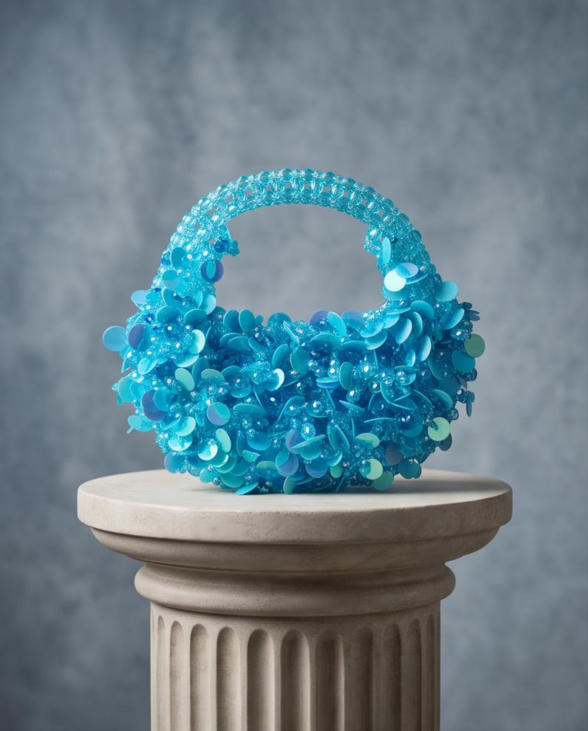 Ocean Sparkle Beaded Handbag