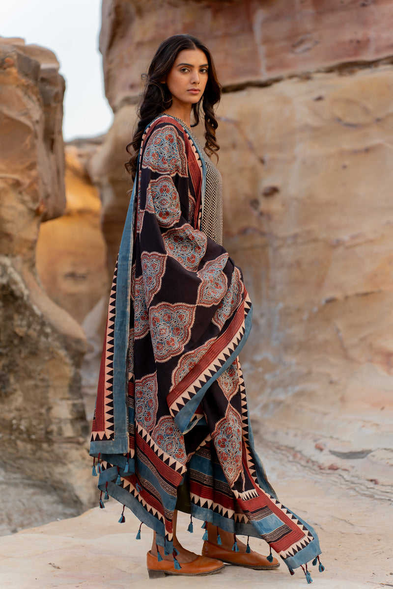 Set of 3 - Kurta, Dupatta & Culotte - Swa 03