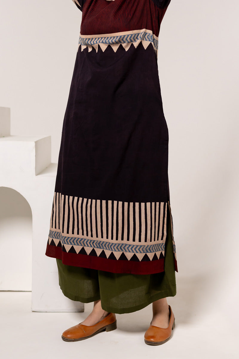 Set of 3 - Kurta, Dupatta & Culotte - Aabaan 01
