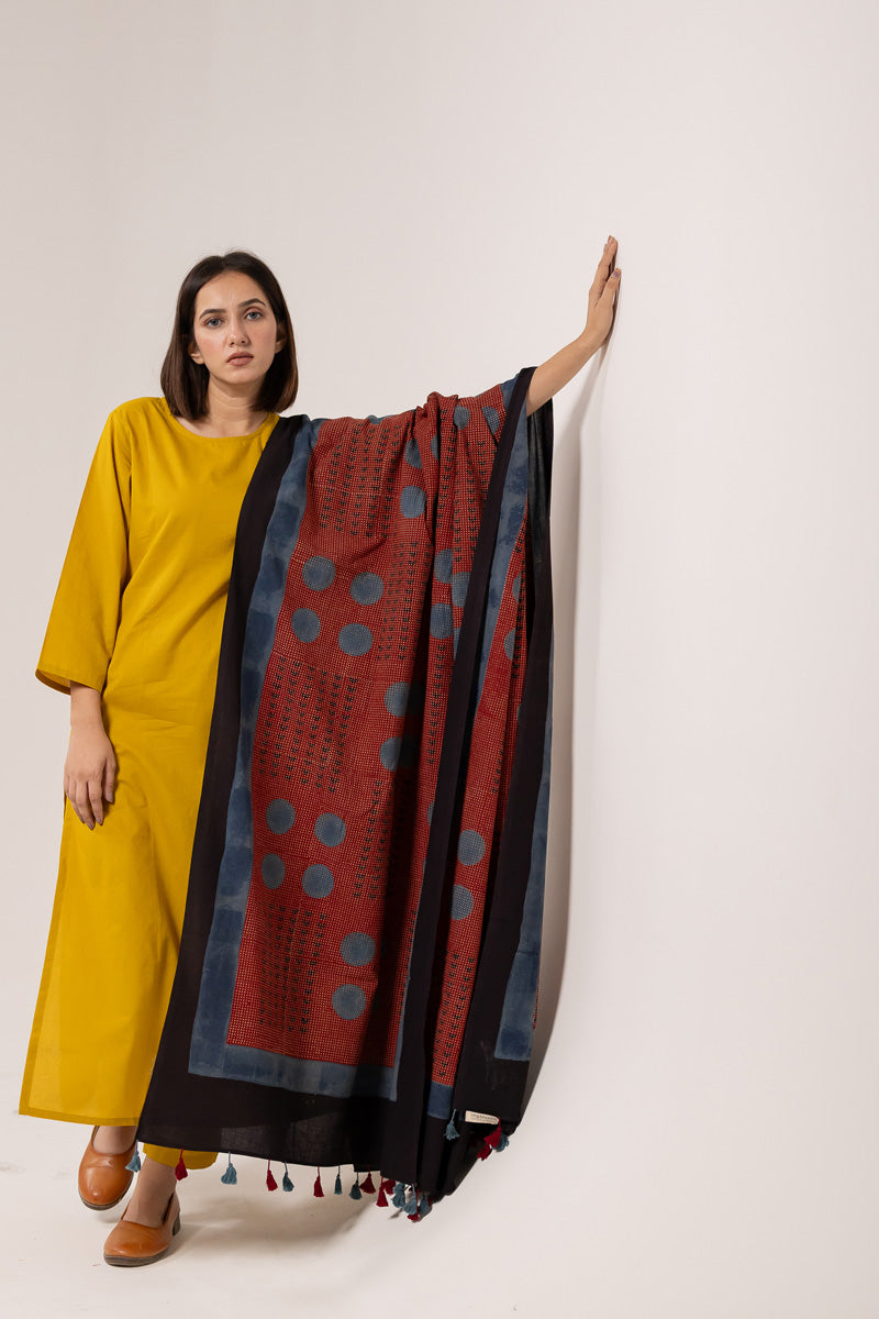Set of 3 - Kurta, Dupatta & Pants - Earthy Echoes 01
