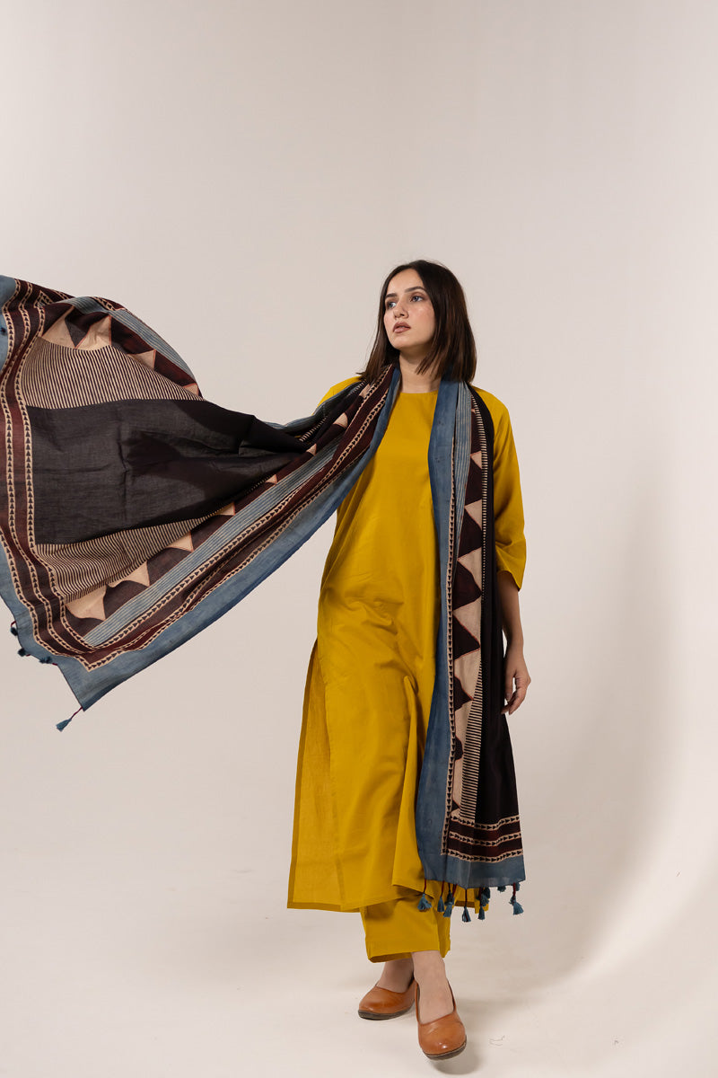 Set of 3 - Kurta, Dupatta & Pants - Aabaan 06
