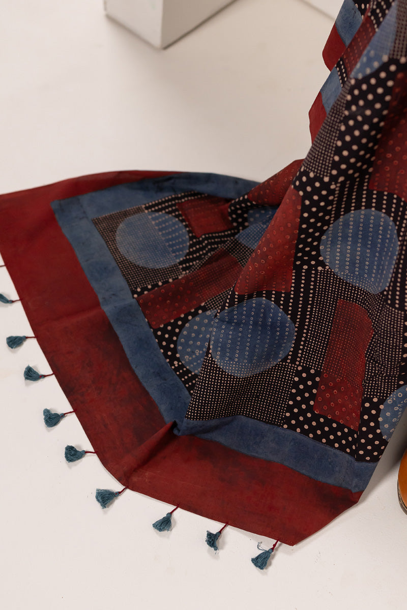 Set of 3 - Kurta, Dupatta & Culotte - Earthy Echoes 03