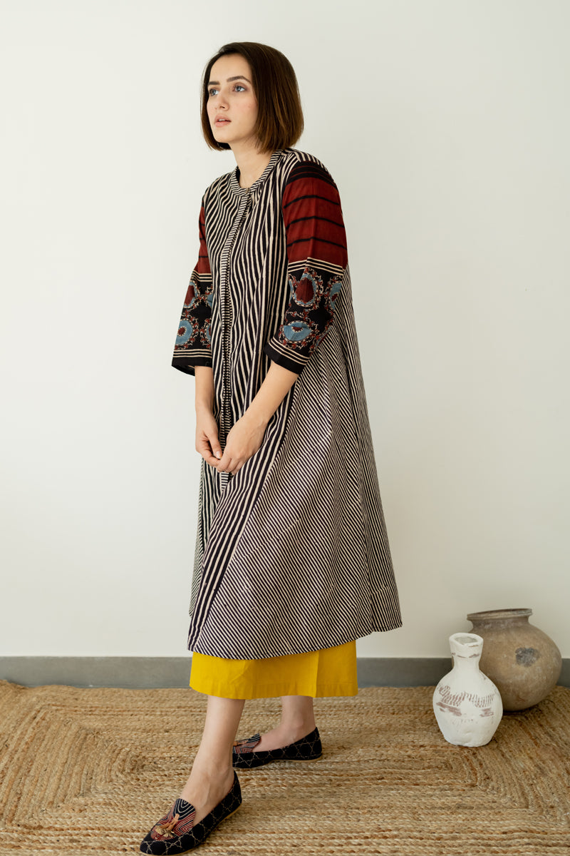 A-line Kurta - Black