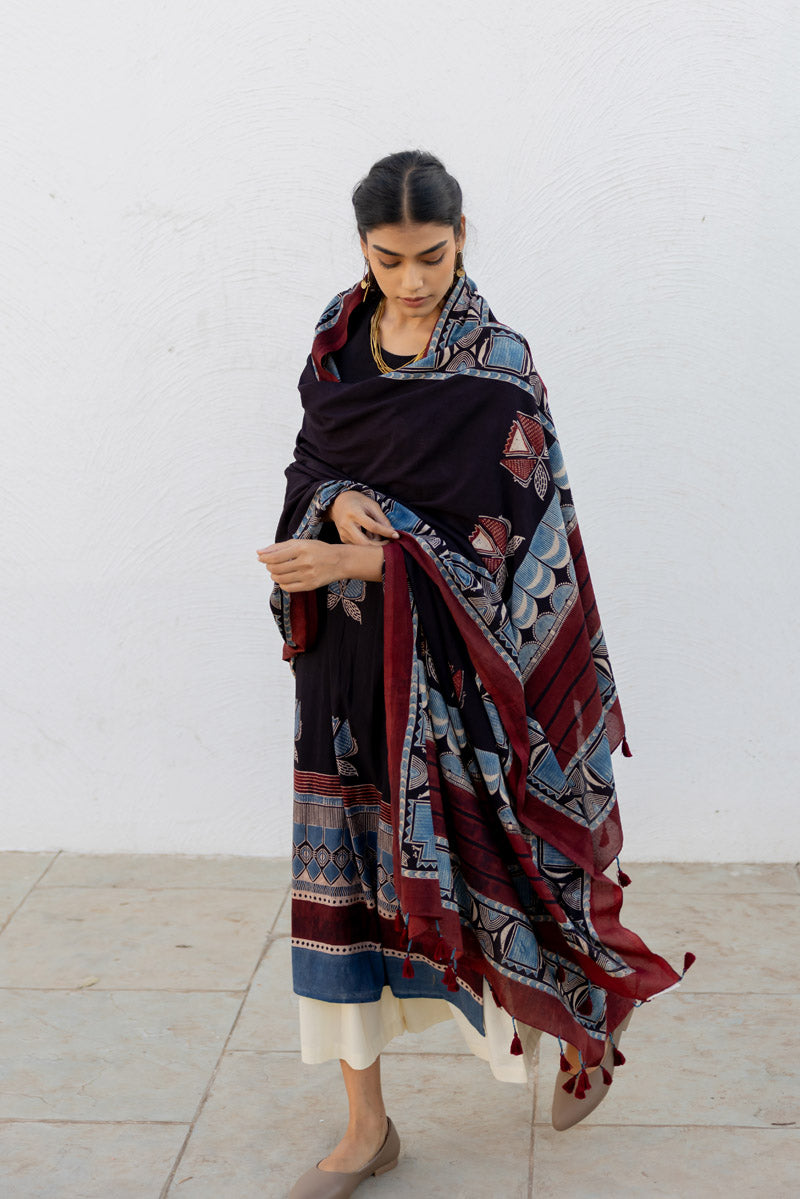 Set of 3 - Kurta, Dupatta & Culotte - Adira 02
