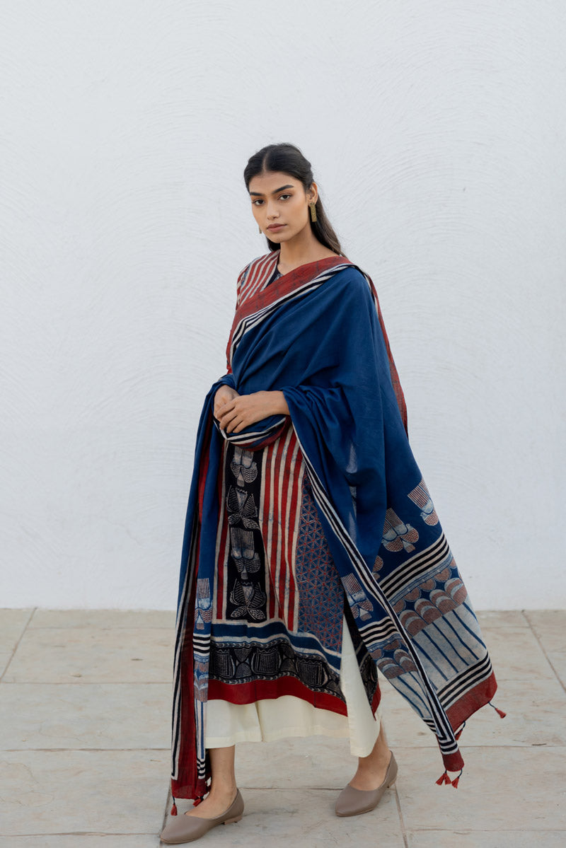 Set of 3 - Kurta, Dupatta & Culotte - Adira 01