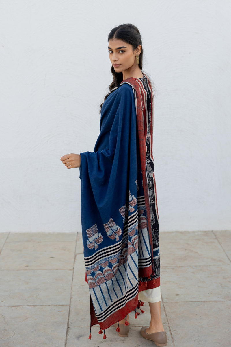 Set of 3 - Kurta, Dupatta & Culotte - Adira 01