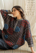 Freesize Anti-fit Top - Black Playful Geometry