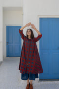 A-Line Kurta - Red