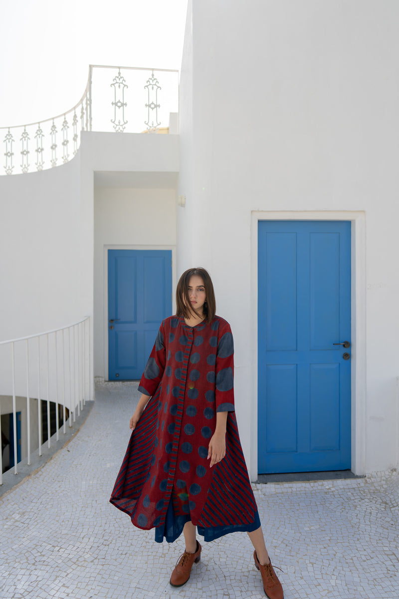 A-Line Kurta - Red