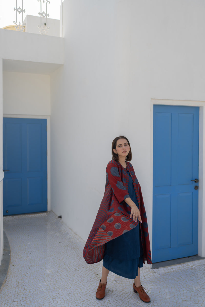 A-Line Kurta - Red