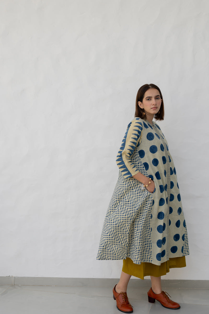 A-Line Kurta - Indigo