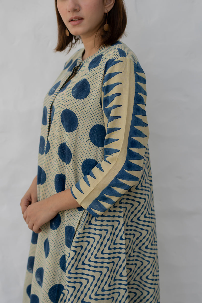 A-Line Kurta - Indigo