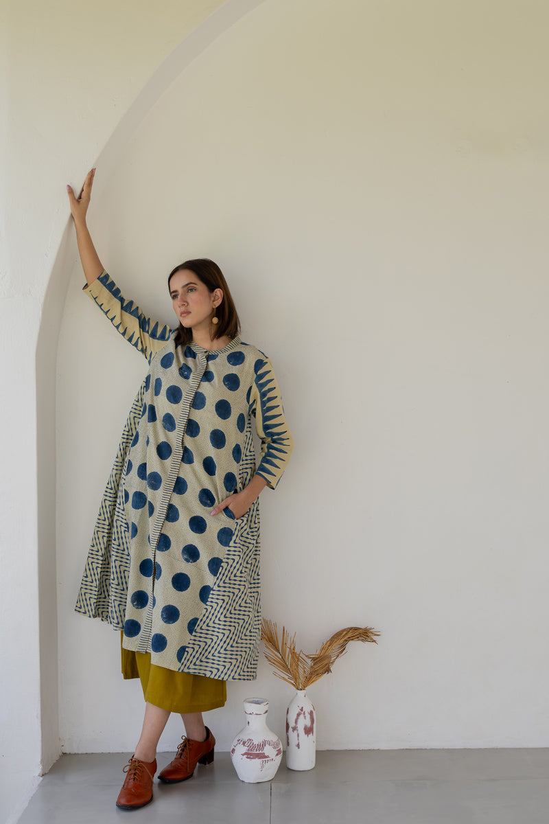 A-Line Kurta - Indigo