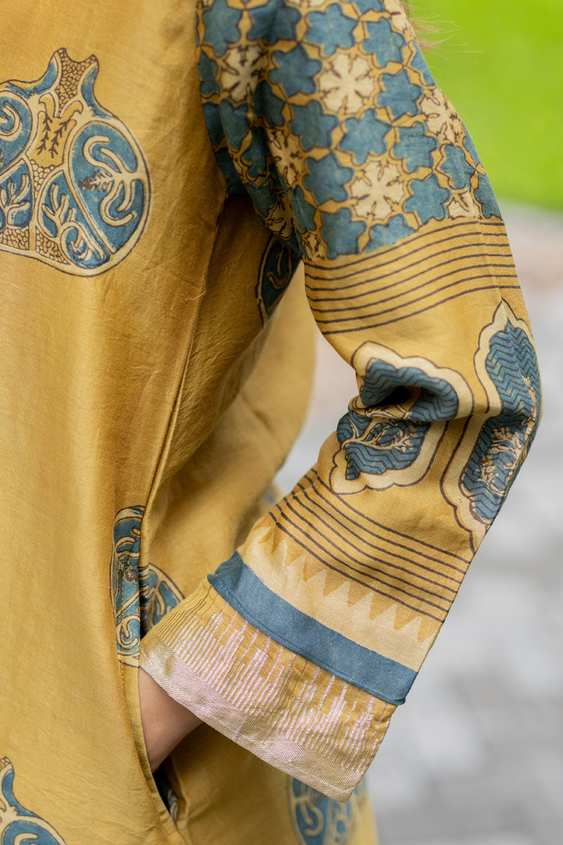 Chanderi Silk Kurta Set of 3 - Ruman Bagh 04